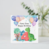 Carte Pickleball Party 4e anniversaire (Debout devant)