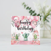 Carte Pickleball Party 4e anniversaire (Debout devant)