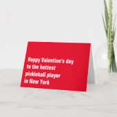 Carte Pickleball personnalisable 💘 Saint-Valentin (Devant)