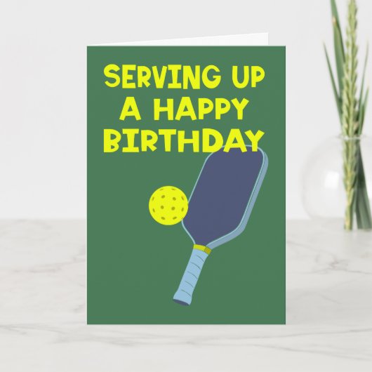 Carte Pickleball Players Custom Message Birthday (Devant)