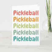 Carte Pickleball Retro Pickleball Player (Devant)