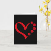 Carte Pickleball Saint-Valentin Cœur Pickleball (Fleur jaune)