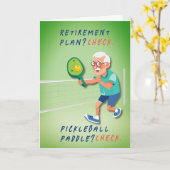 Carte Pickleball Serve et fête la retraite Anniversaire (Fleur jaune)