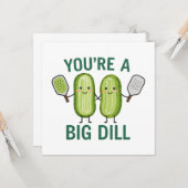 Carte Pickleball Tu es un gros dill (Devant/Arrière en situation)