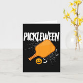 Carte Pickleween Pickleball Halloween (Fleur jaune)