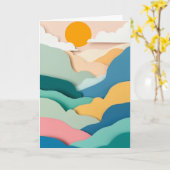 Carte Pics de montagnes ensoleillés (Fleur jaune)