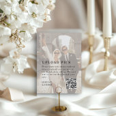Carte PICS HAPPEN!QR Code Bold Photo Wedding Gallery