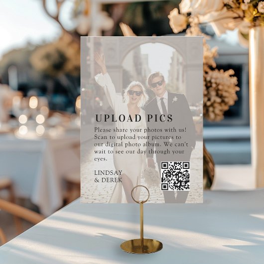 Carte PICS HAPPEN!QR Code Bold Photo Wedding Gallery