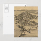 Carte picturale vintage de Cèdre Key FL (1884) (Devant / Derrière)