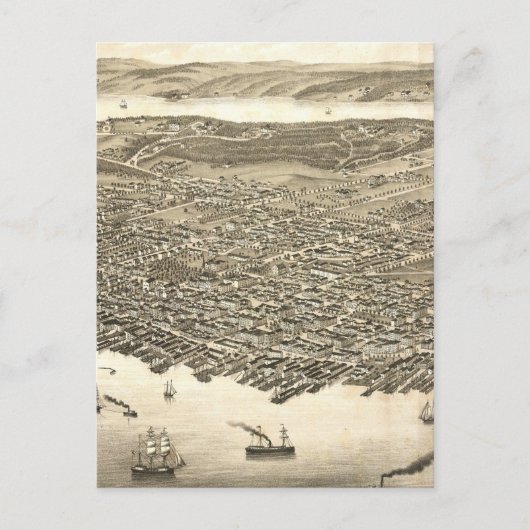 Carte picturale vintage de Halifax (1879) (Devant)