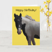 Carte Piebald Paint Pony (Fleur jaune)