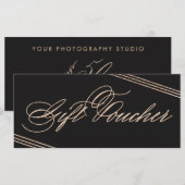 Carte Pièce cadeau Glam Black Gold 50 Photographie (Devant / Derrière)