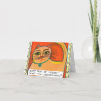 PIÈCE DE NOTECARD-WHAT DE MEOW VOUS NE COMPRENEZ