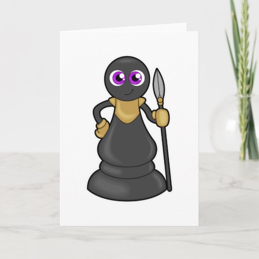 Carte Pièce d'échecs Pion aux Échecs avec Lance (Devant)