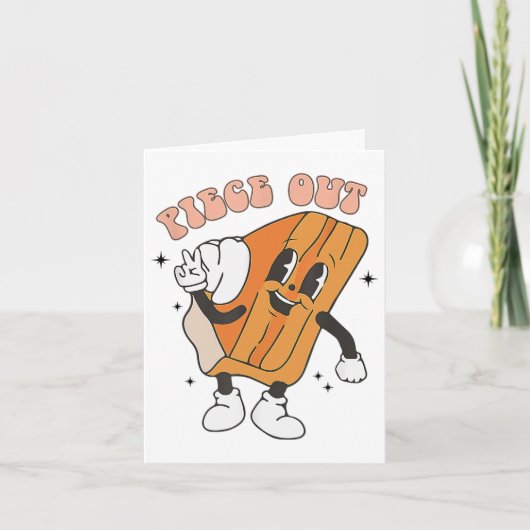 Carte Piece Out Citrouille Pie Retro Thanksgiving Fall V (Devant)