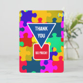 Carte Pièces de puzzle cool Merci (Debout devant)