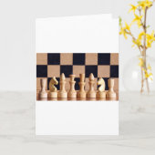Carte Pièces d'échecs en bois (Fleur jaune)