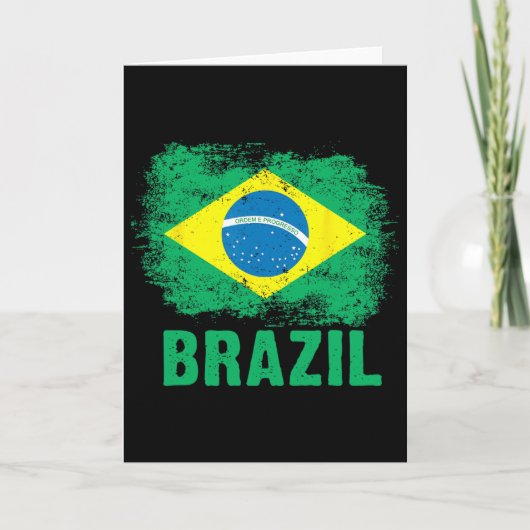 Carte Pied brésilien Drapeau brésilien (Devant)