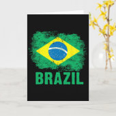 Carte Pied brésilien Drapeau brésilien (Fleur jaune)