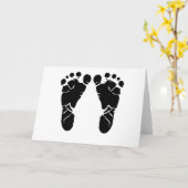 Carte Pieds bébé (Fleur jaune)