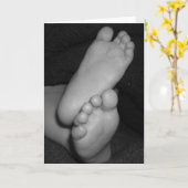 Carte Pieds bébé (Fleur jaune)