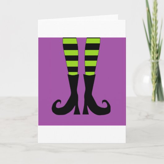 Carte Pieds de sorcière de Halloween (Devant)