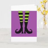 Carte Pieds de sorcière de Halloween (Fleur jaune)