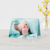 Carte Pieds minuscules - naissance dans la nouvelle (Fleur jaune)