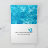 Carte Pieds nus avec fleurs dans la piscine (Intérieur)