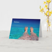 Carte Pieds relaxants dans la retraite océanique (Fleur jaune)