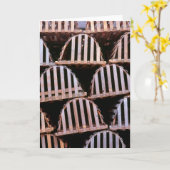 Carte Pièges en bois de homard vertical (Fleur jaune)