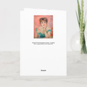 Carte Pierre-Auguste Renoir - Actrice Jeanne Samary (Dos)