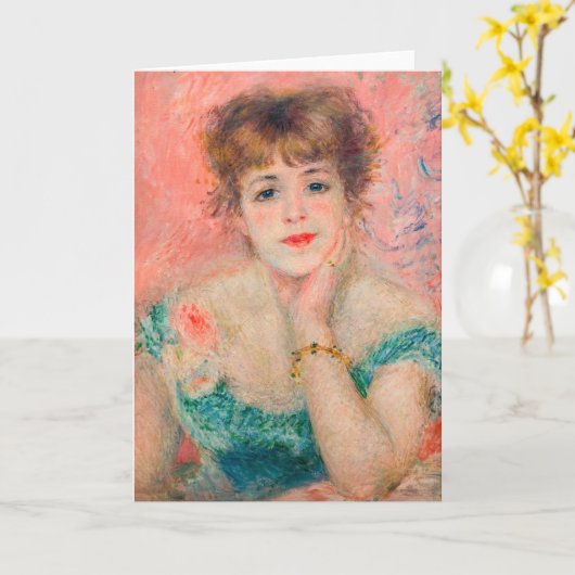 Carte Pierre-Auguste Renoir - Actrice Jeanne Samary (Fleur jaune)