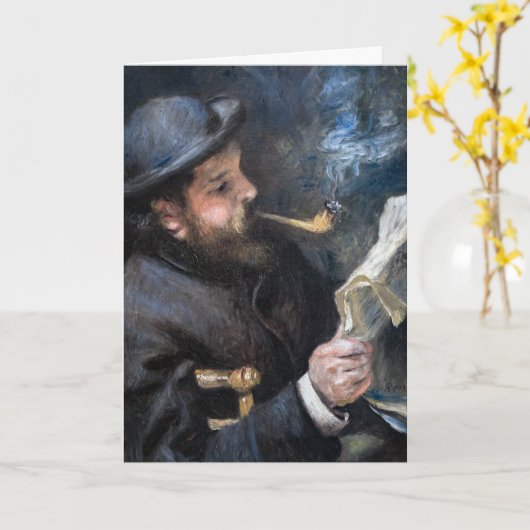 Carte Pierre-Auguste Renoir - Lecture Claude Monet (Fleur jaune)