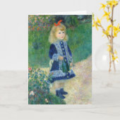 Carte Pierre-Auguste Renoir - Une fille avec une canne d (Fleur jaune)