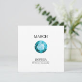 Carte Pierre de naissance de mars Nom d'anniversaire Aig (Debout devant)