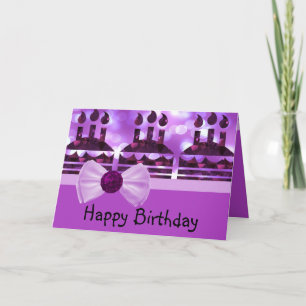 Carte Pierre gemme de gâteau d'anniversaire de Girlie