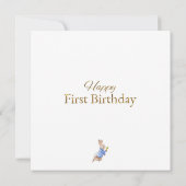 Carte Pierre le lapin 1er anniversaire (Dos)