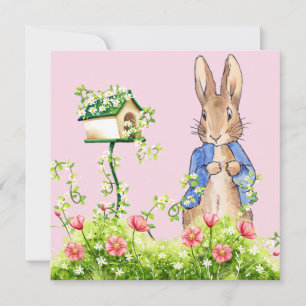 Carte Pierre le lapin dans son jardin