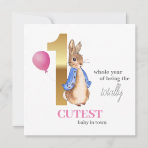 Carte Pierre le lapin Premier anniversaire