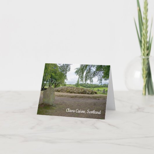 Carte Pierre levée de Clava Cairns, Écosse (Devant)