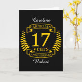 Carte Pierre précieuse Carnélien anniversaire de mariage (Fleur jaune)