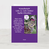 Carte Pierre tombale d'ange écrivain (Dos)