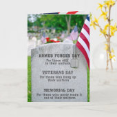 Carte Pierre tombale de fête patriotique (Fleur jaune)