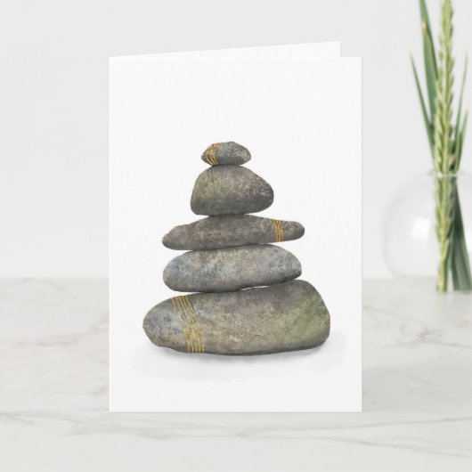 Carte Pierres Zen avec Or (Devant)