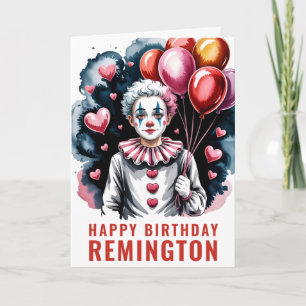 Carte Pierrot Anniversaire Fantaisiste Clown