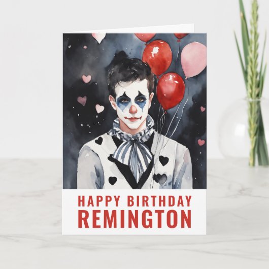 Carte Pierrot noir et blanc (Devant)