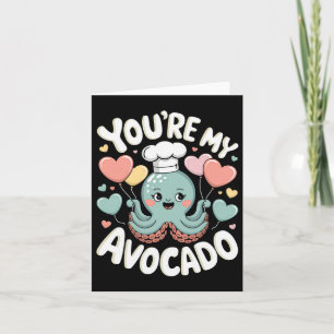 Carte Pieuvre aux ballons cardiaques Vous êtes mon avoca