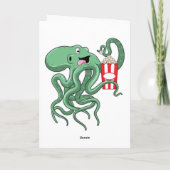 Carte Pieuvre avec du pop-corn (Dos)