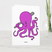 Carte Pieuvre Baseball Batte de baseball (Dos)